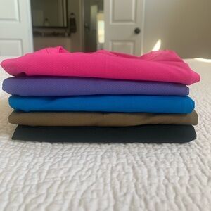 BUNDLE! FIVE Lululemon High-Neck Running and Training Tank size 6
